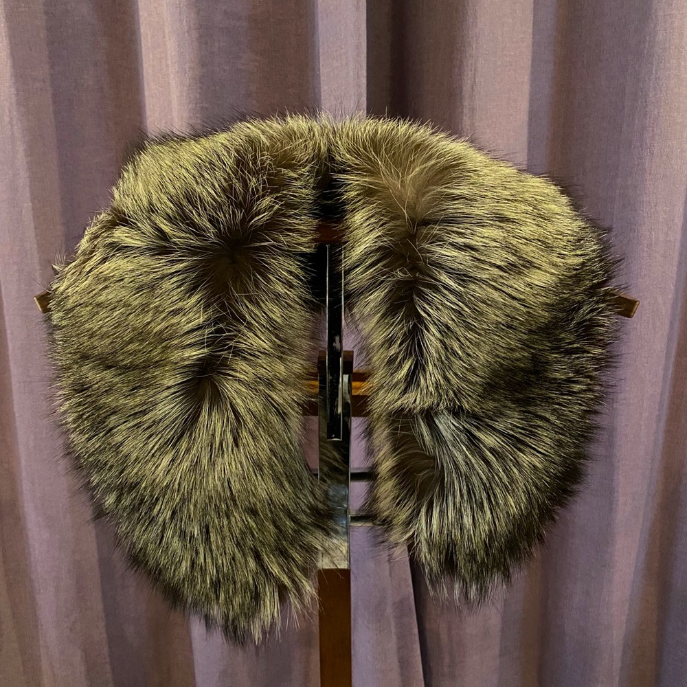 Fox Fur Scarf with Clips